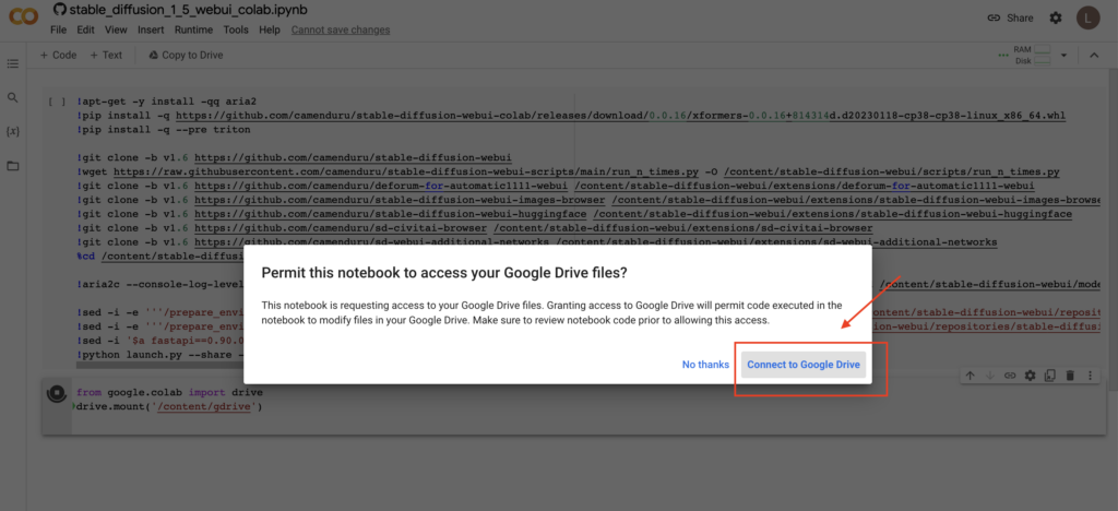 Google Drive access on Google colab